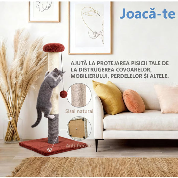 Ansamblu de joacă pentru pisici Nunbell, sfoară de sisal, 40x40x60cm