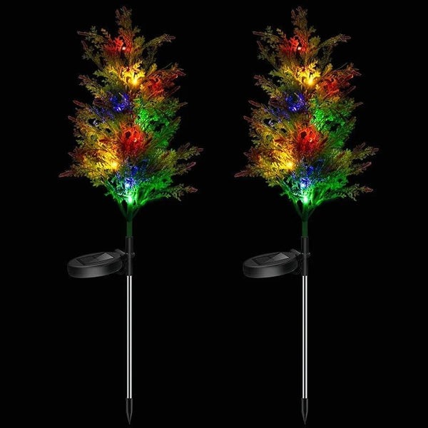 Set 2 x Copac Solar Model Tuia 70 Ramuri 80cm cu LED Multicolor Panou Solar