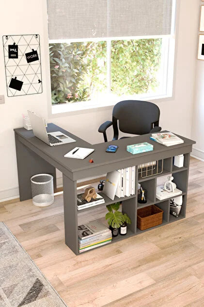 Birou modern cu rafturi laterale, PAL 18 mm, 120 x 40 x 73,5 cm - detaliu produs