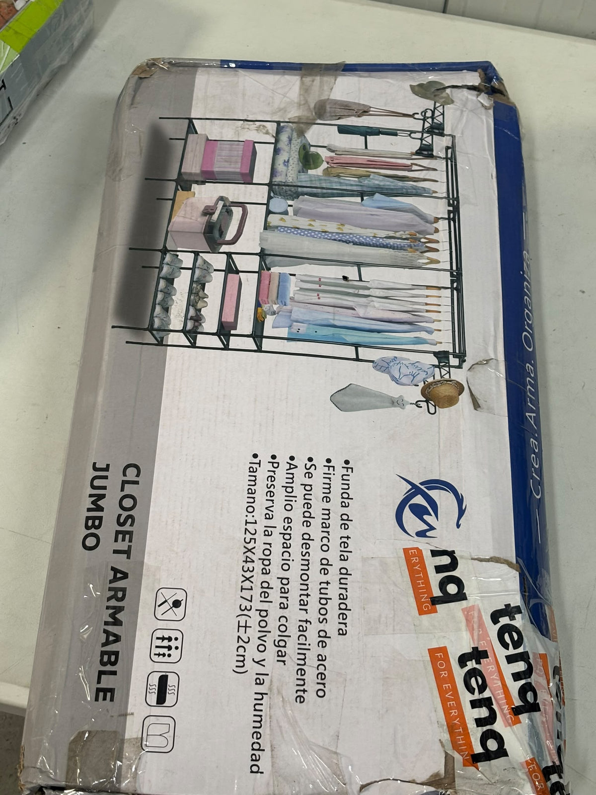 RESIGILAT — Suport pentru umerase stander haine, 3 rafturi, 8 carlige, 175 cm Negru · Acceptabil #002