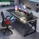 Birou gaming, structură metalică, design modern, 160 × 60 × 72 cm