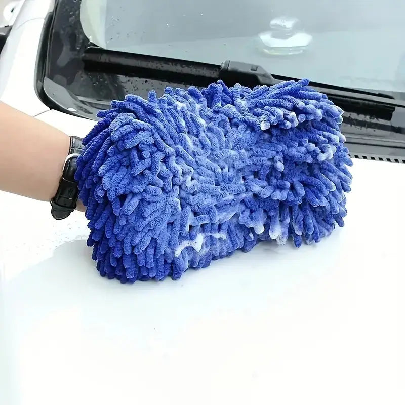 Manusa Spalare Auto Chenille Izolata Interior Microfibra Verde - detaliu produs
