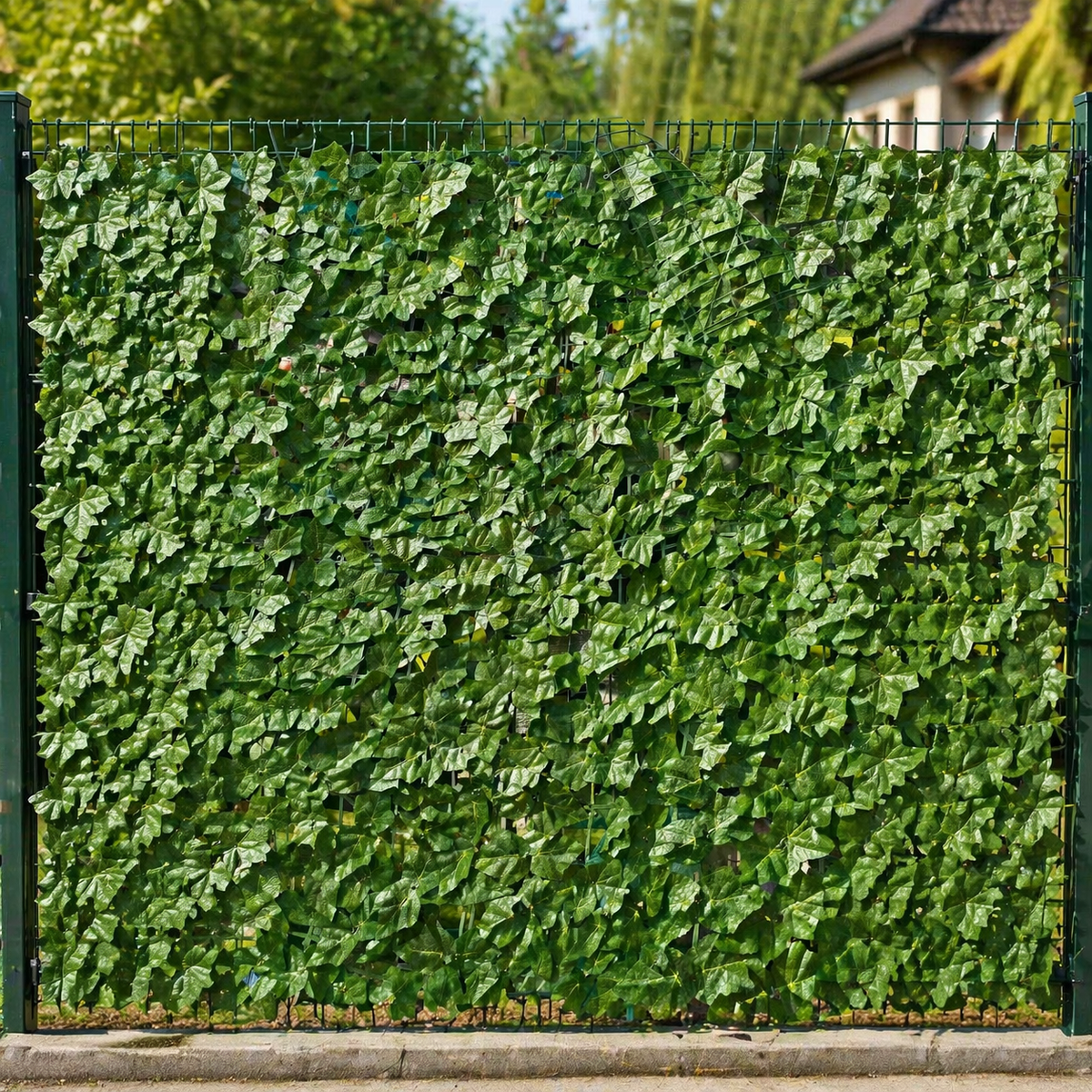 Panou Gard Artificial cu Frunze Ivy 3m x 1m, Paravan Verde, Balcon, Terasa, Gradina