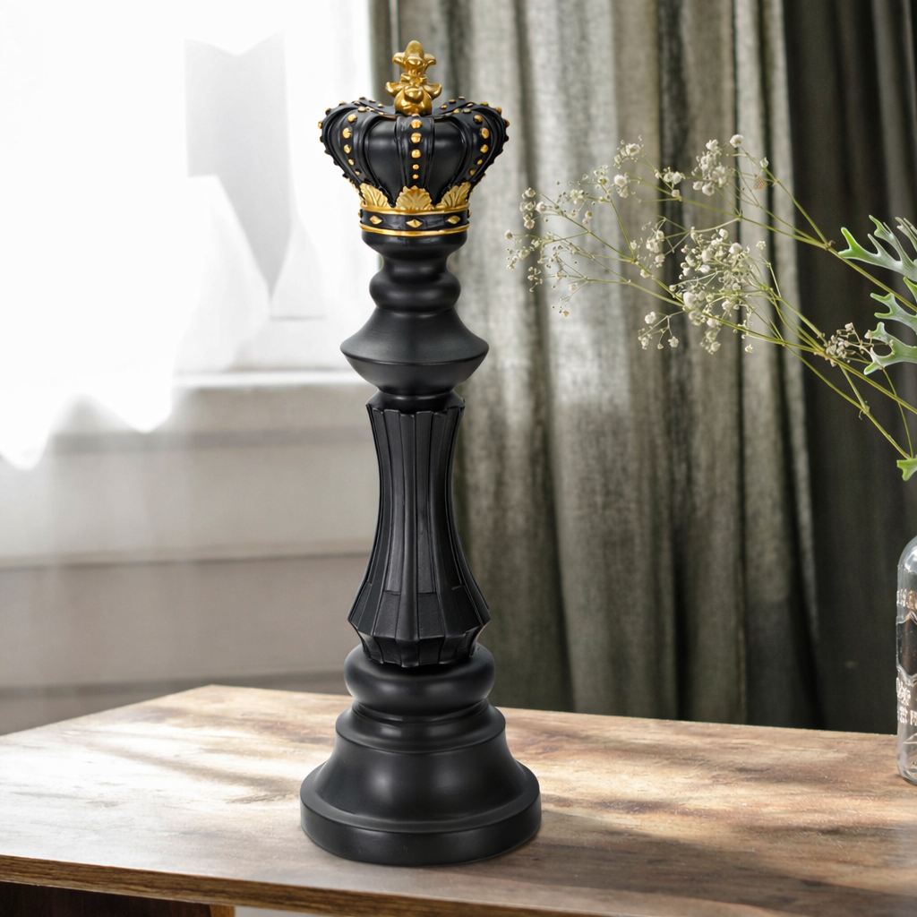 Statuete Sah Premium, Ornamente Regi, Dame, Calareti, Sculpturi Rasina, Decor Casa