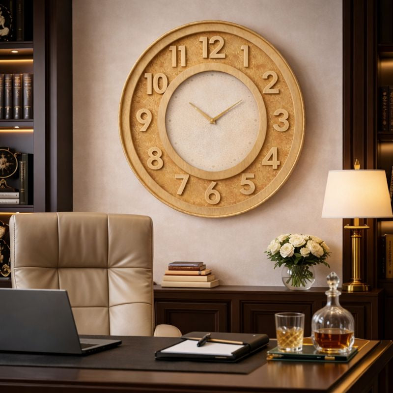 Ceas de perete mare, 50 cm, premium, design elegant, stil modern