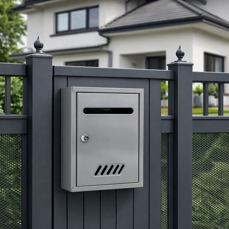 Cutie postala metalica cu inchidere pe cheie, 26 x 20 x 7.5 cm