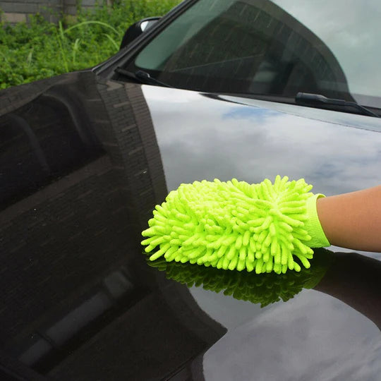 Manusa Spalare Auto Chenille Izolata Interior Microfibra Verde - detaliu produs