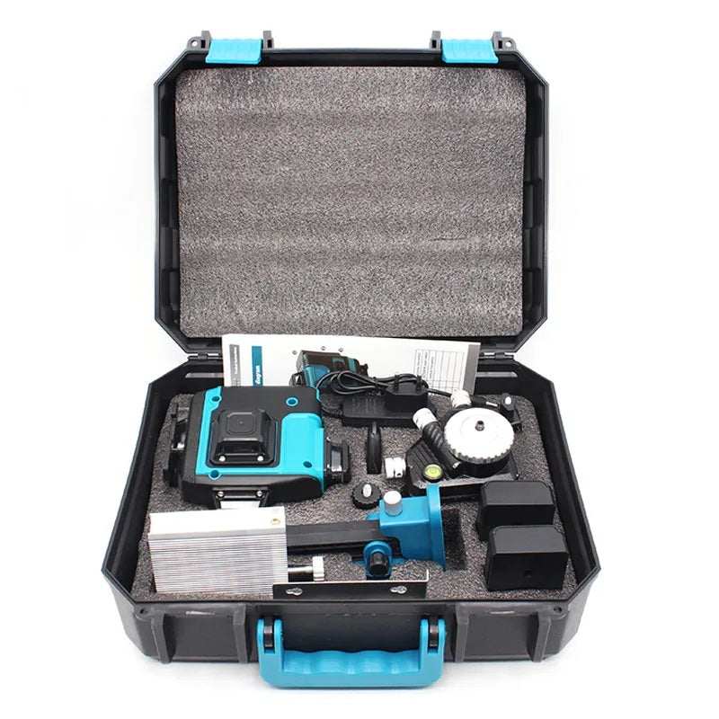 Kit Nivela Laser, autonivelare, telecomanda, linii verzi, 4x360°, trepied inclus