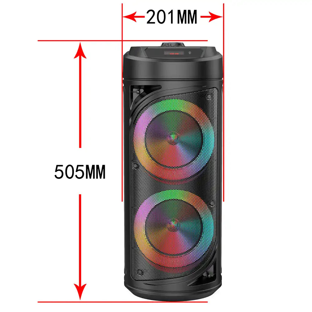 RESIGILAT - Boxa portabila Wireless ZQS 6212 30W LED, telecomanda, microfon
