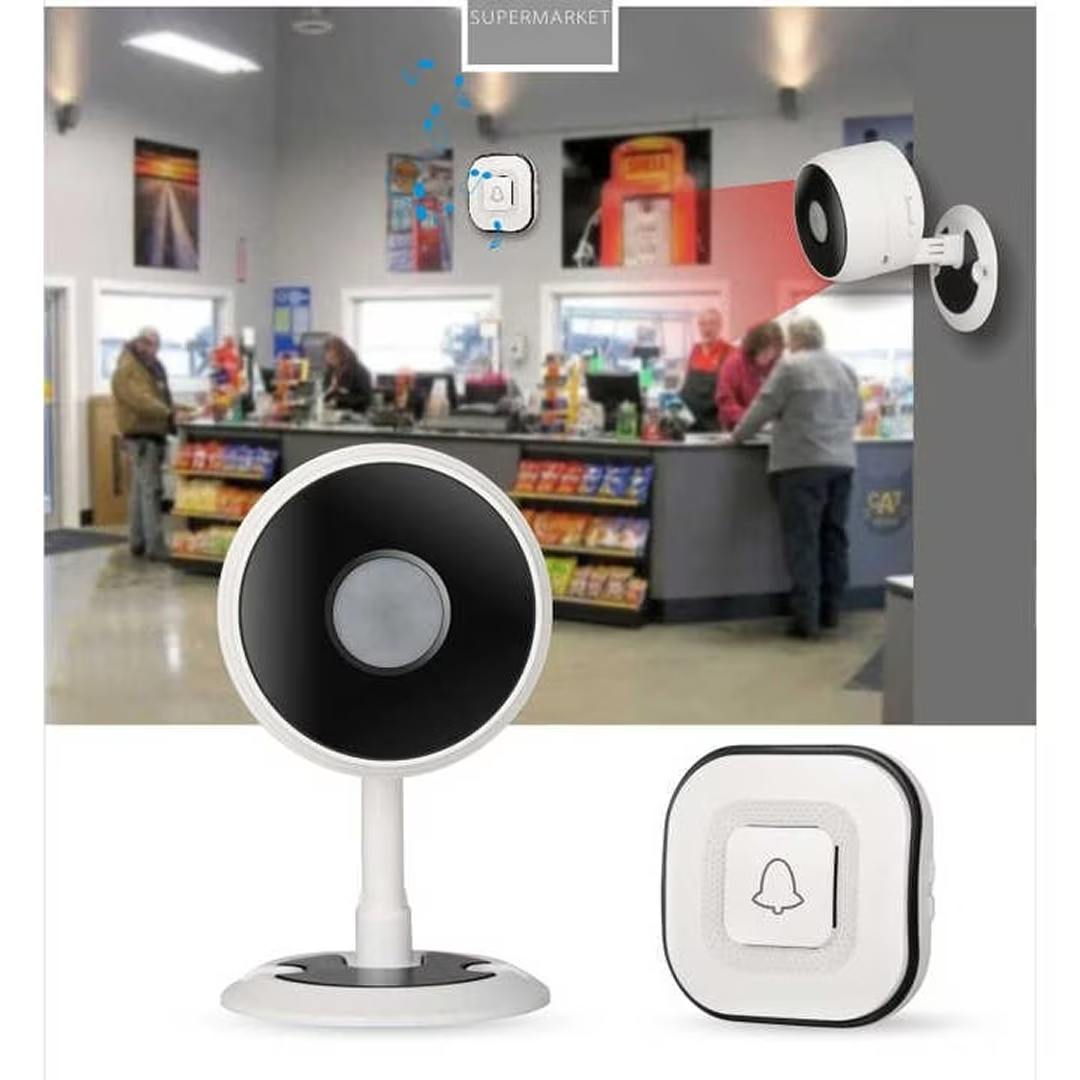 Alarma cu senzor de miscare si sonerie fara fir pentru intrare/iesire, detectie 12 m, volum 110 dB