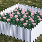 Set 6 bucati garduri decorative pentru gradina, albe, 1.2m x 22cm