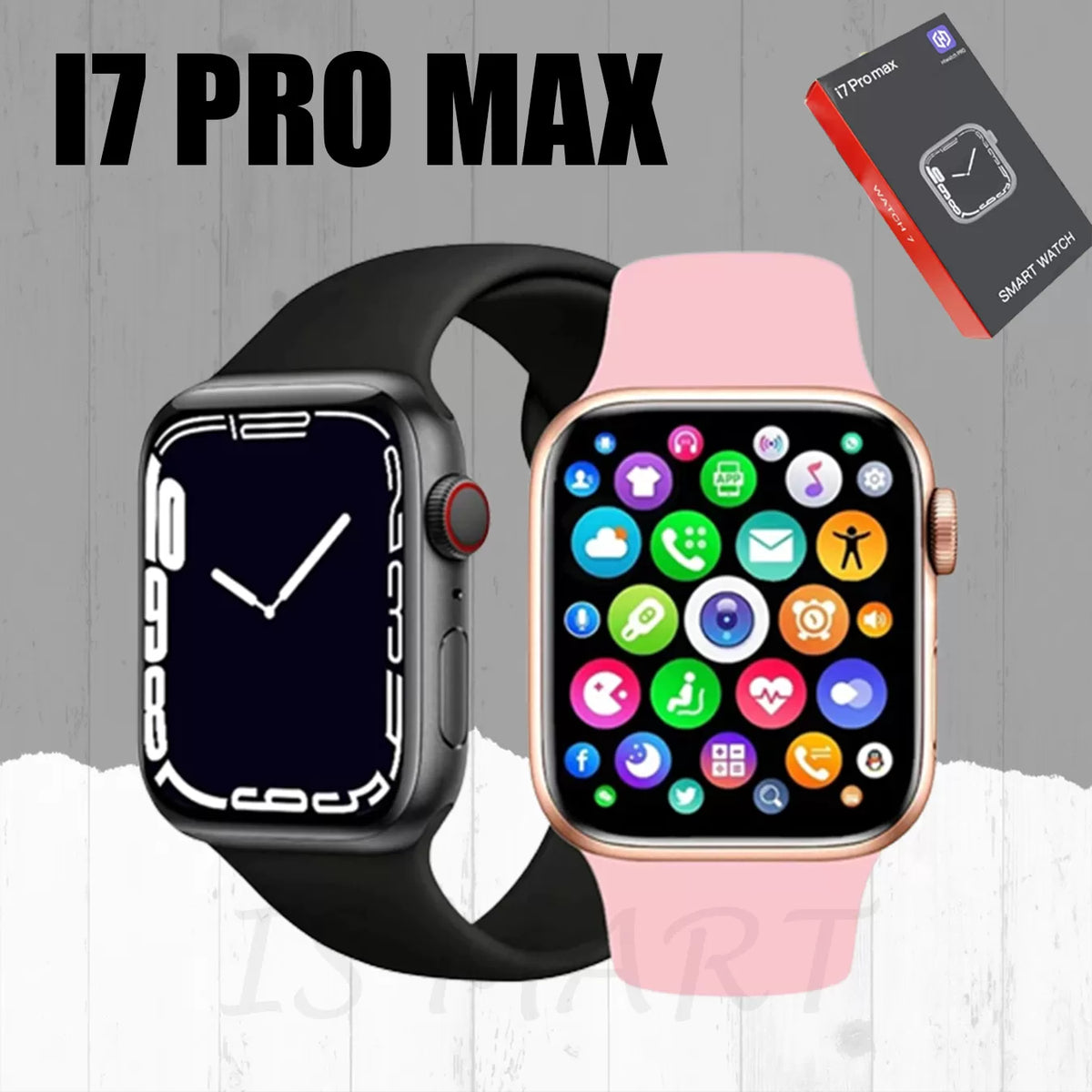 RESIGILAT - Ceas Smart I7 Promax, apeluri/sms/social media, monitorizare, somn, ritm cardiac, muzica, rezistent la apa,etc