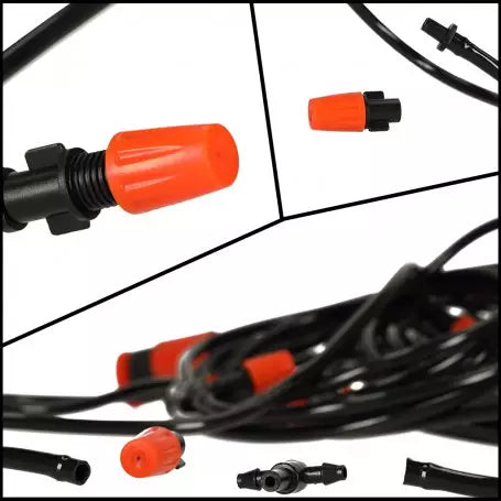 Sistem de Irigatie pentru gazon, gradina si terasa cu perdea de apa din plastic, duze ajustabile, 10m