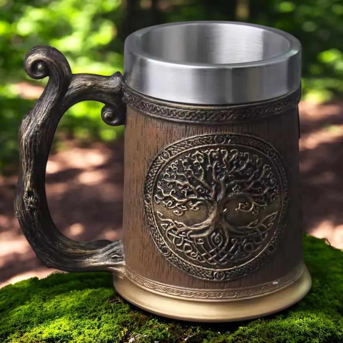 Halba bere stil viking Tree of Life 600 ml interior inox