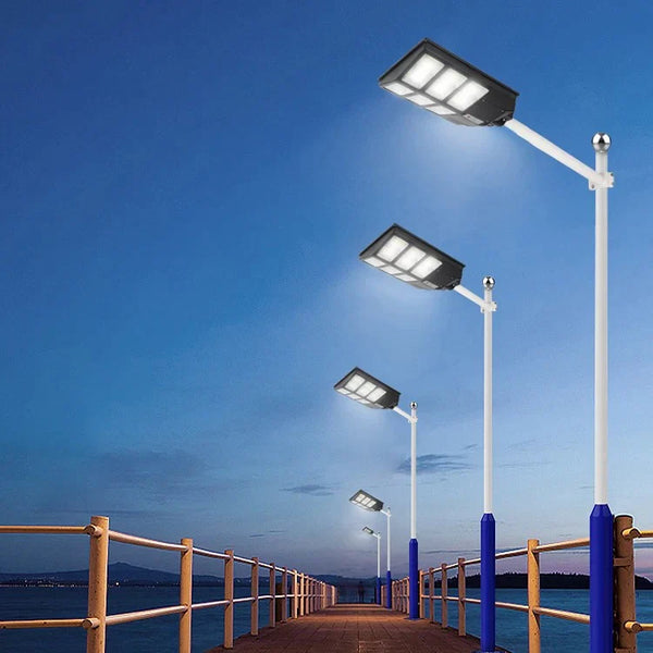 Lampa solara stradala 600W/800W/1000W, Telecomanda, suport metalic