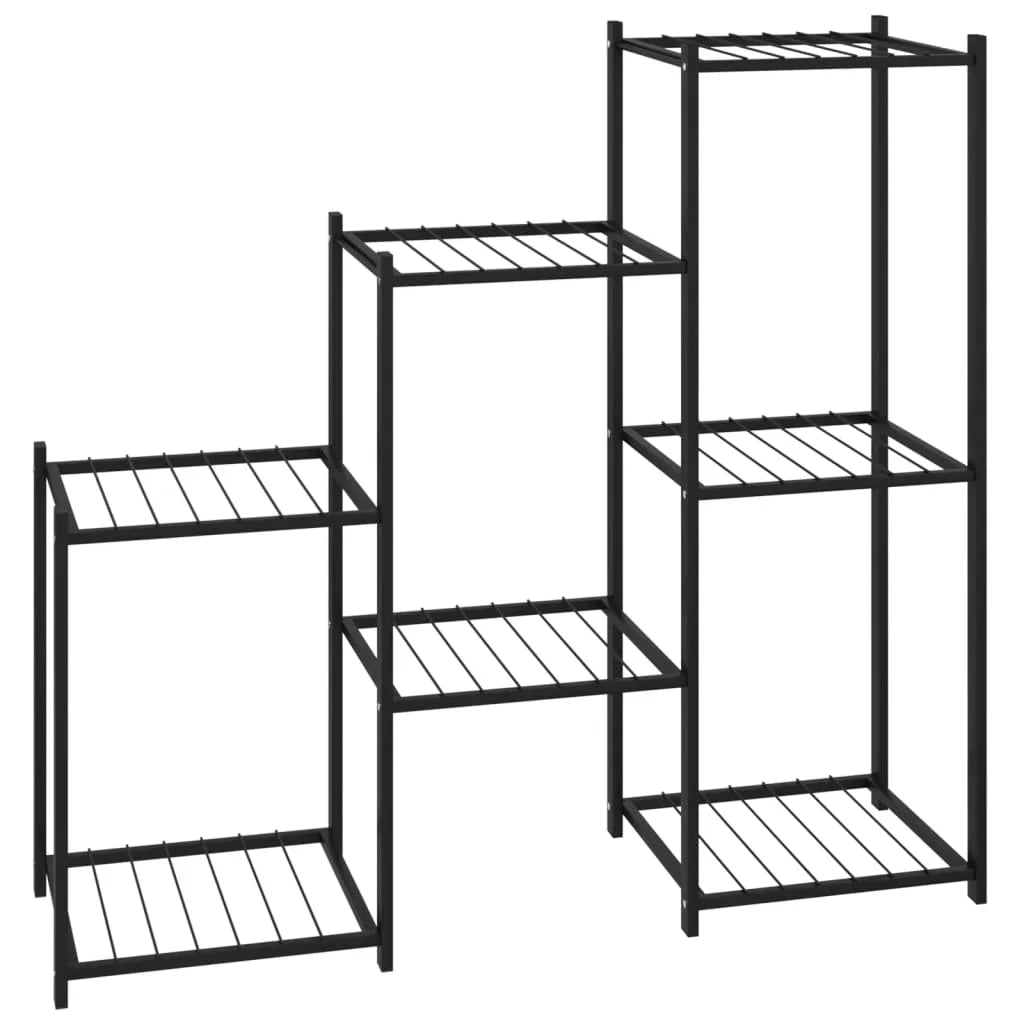 Raft depozitare multifunctional cu 7 niveluri negru 95x82.5x27.5 cm