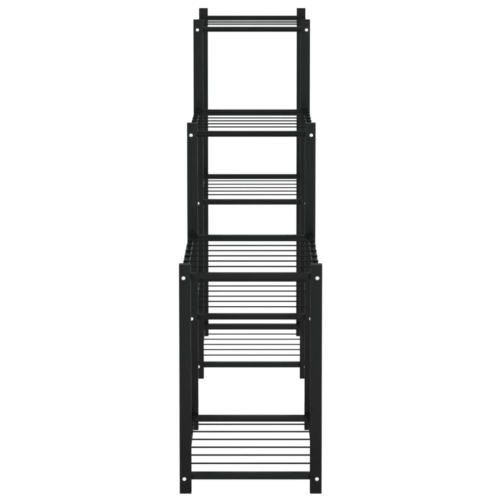 Raft depozitare multifunctional cu 7 niveluri negru 95x82.5x27.5 cm