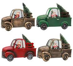 Decoratiune Craciun, Tip Masina, Figurine Mos Craciun cu Bradul, 3 Moduri, Functie Muzicala, Zapada in Miscare 24 x 10 x 19 cm, Alb Cald