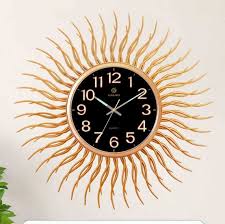 Ceas de perete model soare 69 cm decorativ fosforescent modern elegant silentios