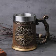 Halba bere stil viking Tree of Life 600 ml interior inox