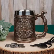 Halba bere stil viking Tree of Life 600 ml interior inox