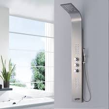 Panou dus hidromasaj inox auriu/argintiu 5 functii