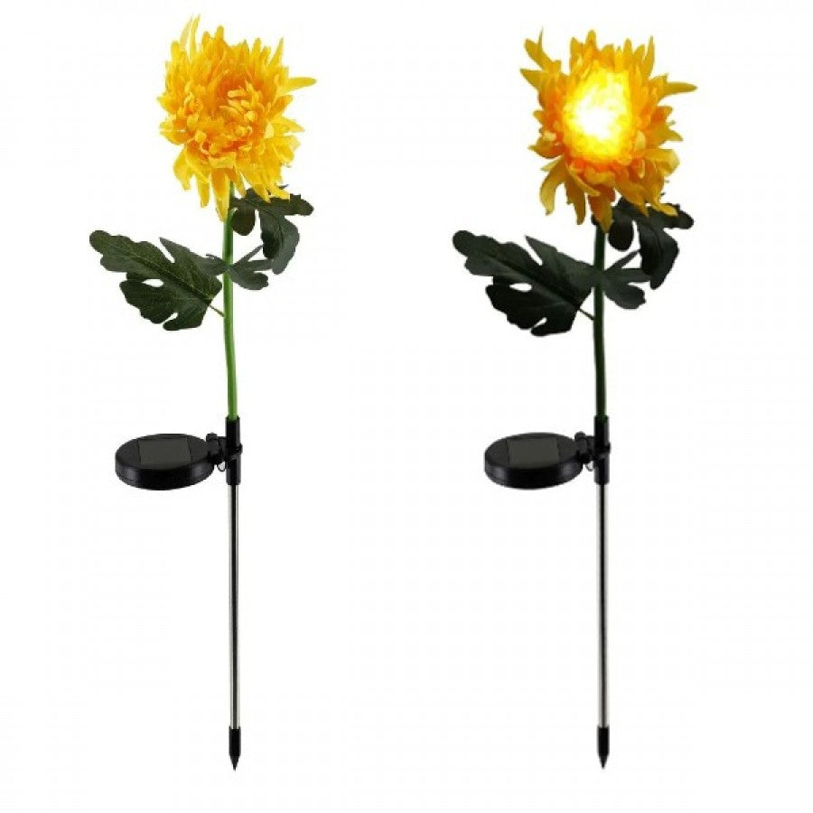 Set 2 lampi solare model Crizantema 80 cm pentru gradina iluminare decorativa exterior