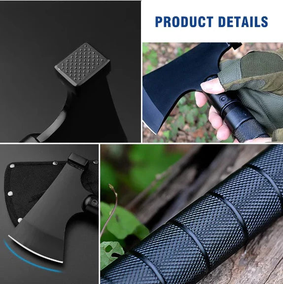 Topor Tactic Multifunctional pentru Camping cu Accesorii Intercambiabile