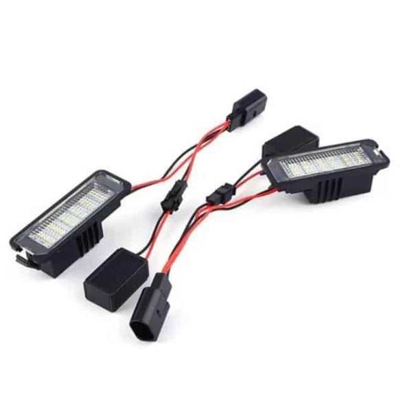 Set 2 lampi LED numar inmatriculare Volkswagen, Skoda, Seat, cod H02008