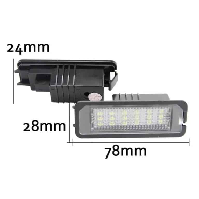 Set 2 lampi LED numar inmatriculare Volkswagen, Skoda, Seat, cod H02008