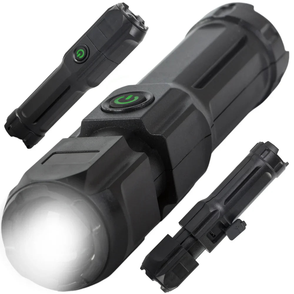 Lanterna LED reincarcabila Tactical Zoom, XPE LED, 3 moduri de iluminare