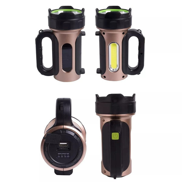 Lanterna Solara T93, 30W, LED frontal si lateral, Raza iluminare 500 m, putere 30 w, Stroboscop
