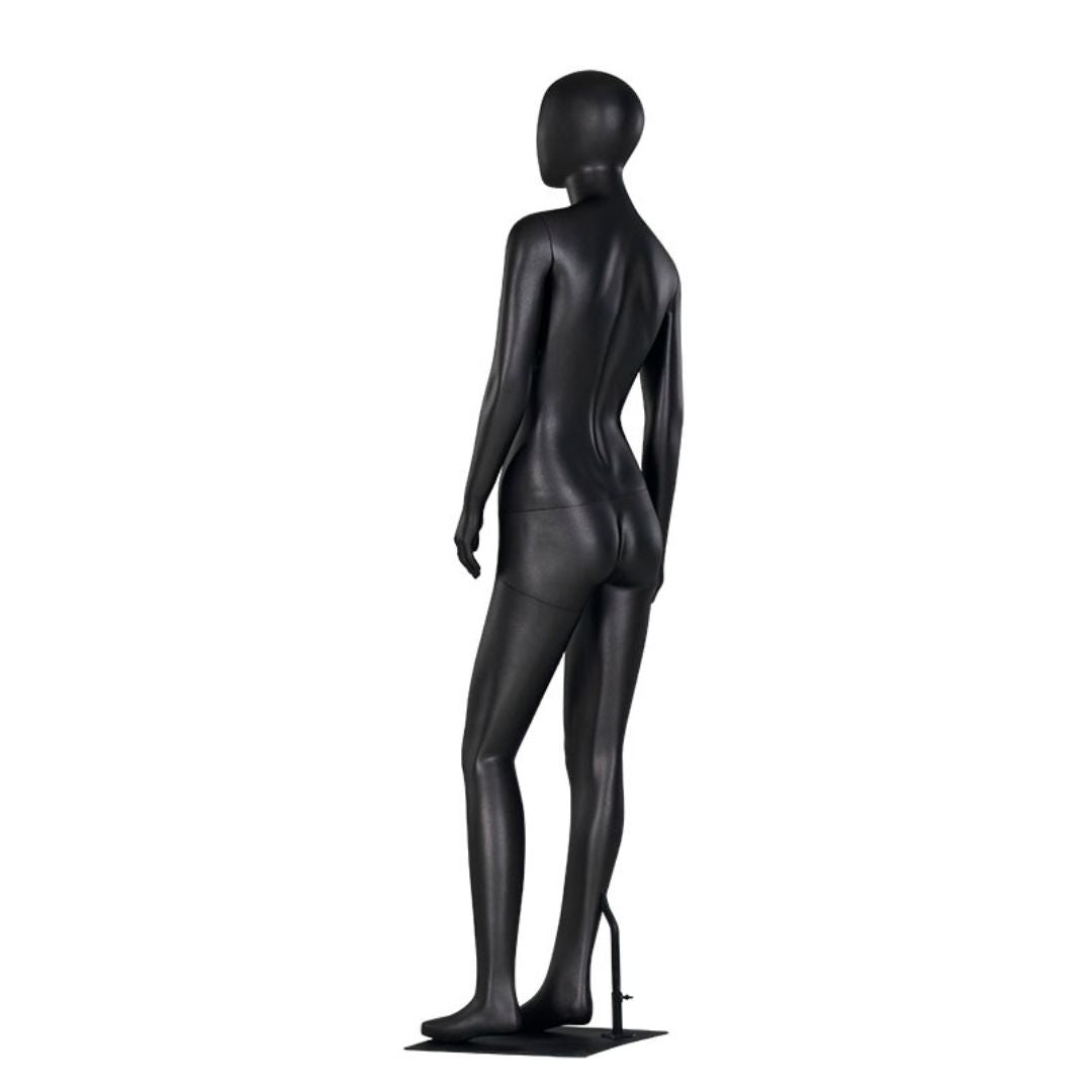 Manechin vitrina full body din fibra de sticla – model barbat sau femeie, cu cap tip ou si baza metalica