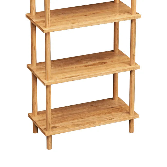 Raft decorativ cu 5 polite  din bambus, design modern, 29x60x137 cm
