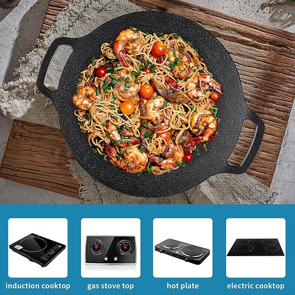 Plita rotunda coreeana pentru gratar 36 cm