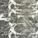 Tapet 3D caramida model gri cu alb auto-adeziv pentru interior, 70 x 77 cm
