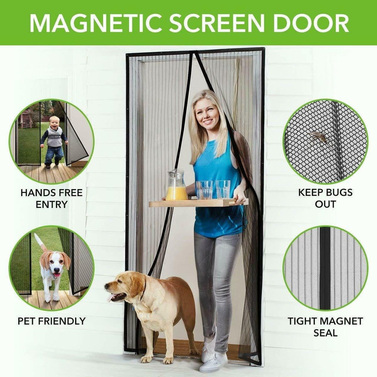 Perdea magnetica antiinsecte Magic Mesh 210 x 100 cm
