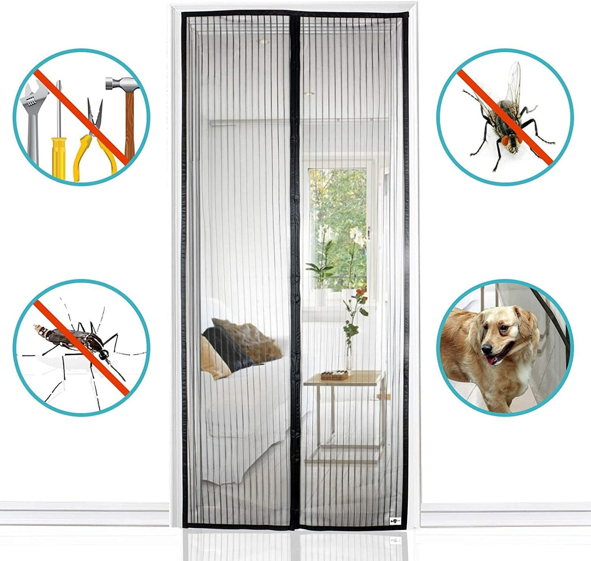 Perdea magnetica antiinsecte Magic Mesh 210 x 100 cm