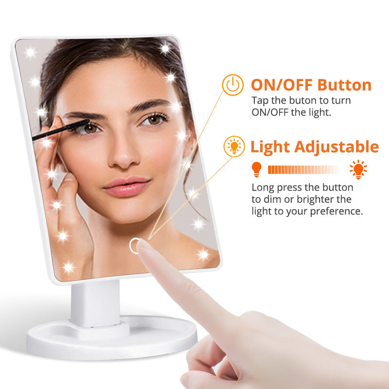 Oglinda makeup iluminata LED pentru machiaj, portabila