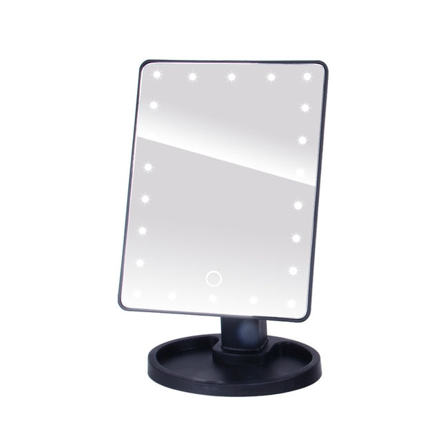 Oglinda makeup iluminata LED pentru machiaj, portabila