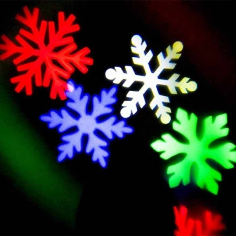Proiector dublu cu LED Multicolor, Fulgi si Laser Rosu-Verde