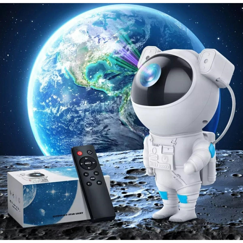 RESIGILAT - Proiector In Forma de Astronaut, Permite Proiectarea Stelelor sau Galaxiilor, Alb