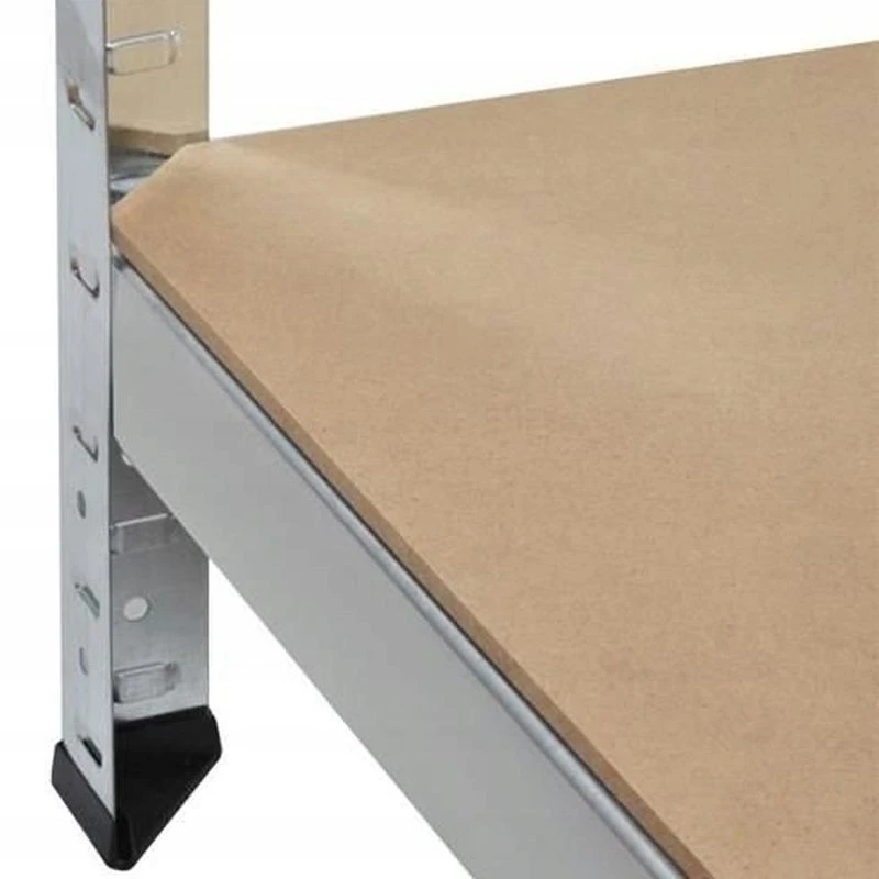 Raft metalic cu 5 polite, cadru otel galvanizat, polita MDF, 175kg/polita
