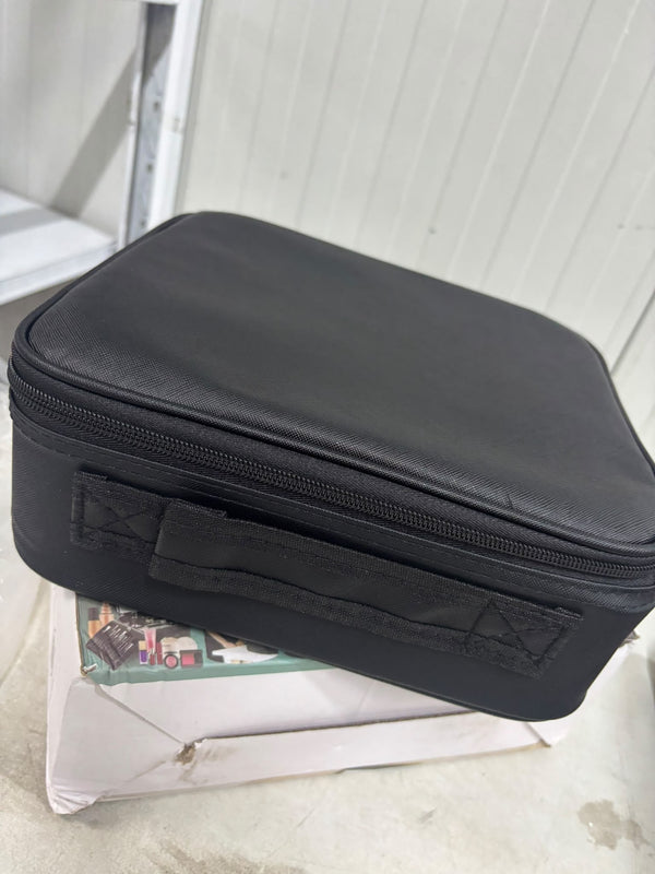 RESIGILAT — Geanta Cosmetica Pentru Make-up cu Oglinda LED  cu Touch, 26x23x11 cm Negru · Incomplet #005