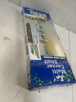 RESIGILAT — Etajera colt pentru baie si dus, 4 sau 5 rafturi, inaltime reglabila 320 cm, montare pe colt alba · Acceptabil #004