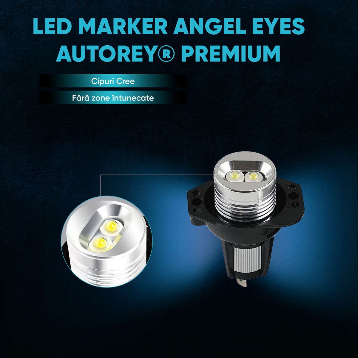 Set 2 Buc Led Marker Becuri Angel Eyes Bmw E90 E91 Canbus 10W 12V Alb 6000K