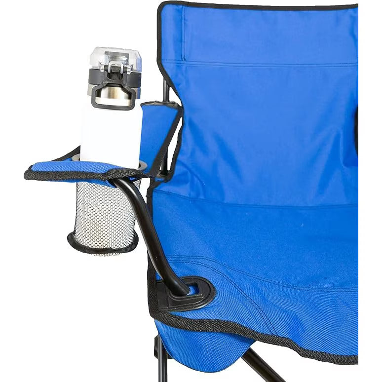 Set 2 scaune camping pliabile cu suport pahar si husa de transport, pentru camping, plaja, pescuit sau gradina, 50 x 50 x 80 cm