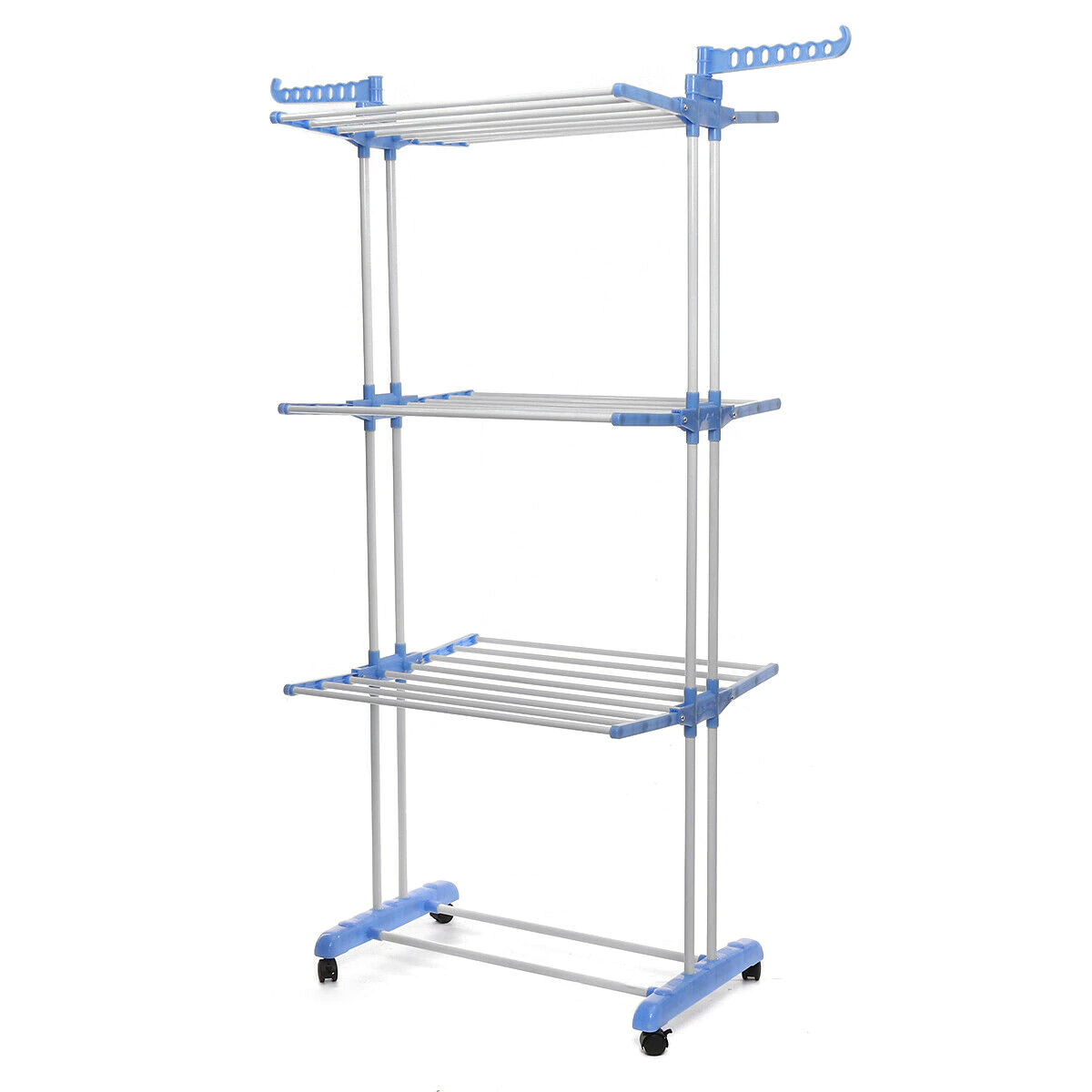 RESIGILAT - Uscator vertical, mobil si pliabil pentru rufe cu suport umerase, inaltime 173cm