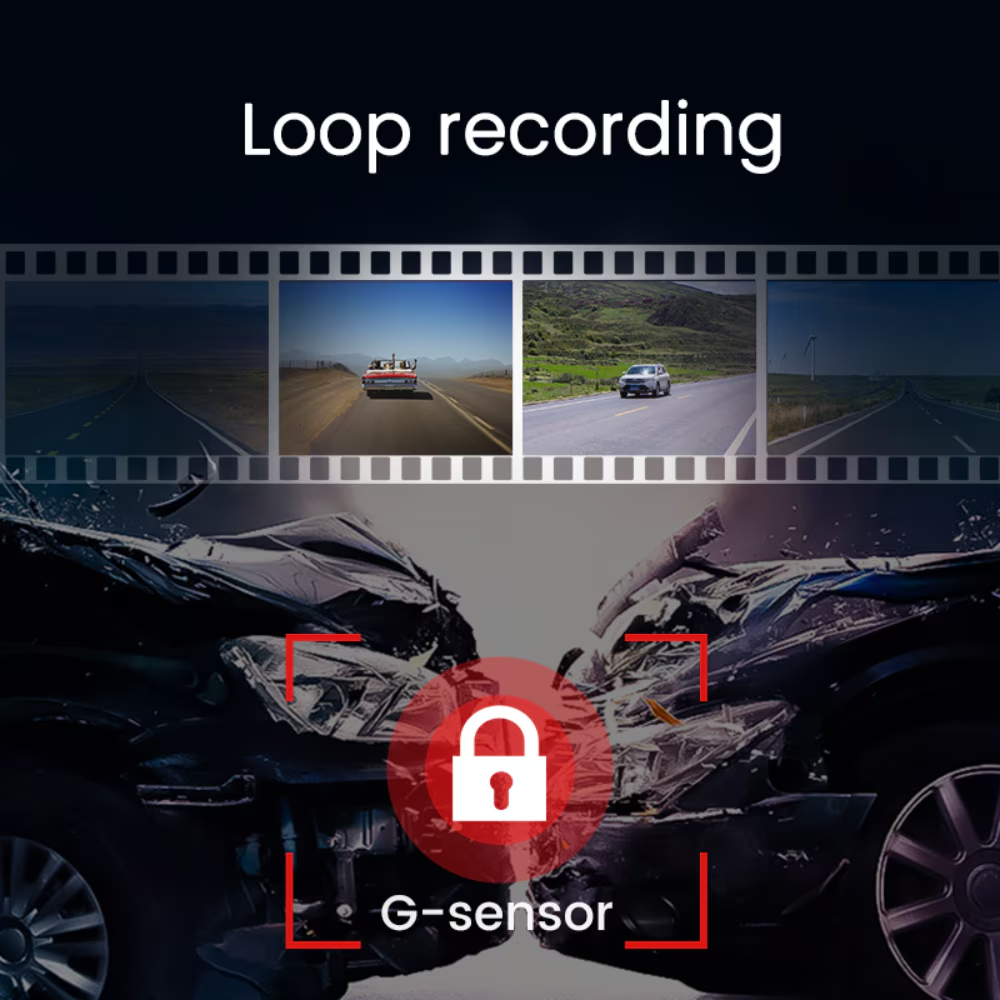 Camera video auto de bord DVR 2K, conexiune 4G cartela SIM, transmisie live, 2 camere fata-spate, monitorizare parcare, control din aplicatie, G-senzor, ultracompacta, inregistrare in bucla, vedere nocturna, unghi vizual larg, display LCD 3 inch