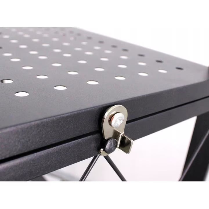 Raft depozitare metalic, pliabil, pe roti, 5 polite, Negru, 50 kg, 72x34x163 cm